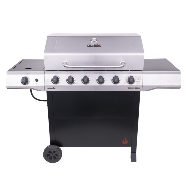 CharBroil CharBroil Performance Series Free Standing 6Burner Gas Grill/Griddle Combo with Side